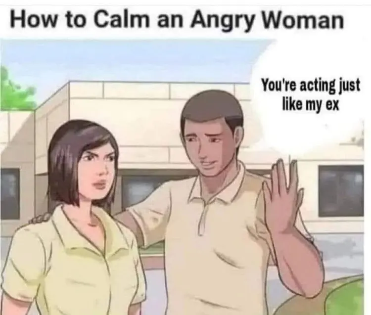 How to Calm an Angry Woman, you're acting just like my ex