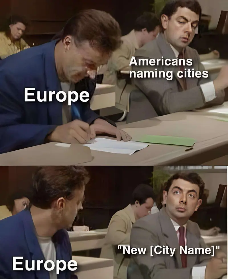 United States Copying European City Names and adding 'New' in front of European City