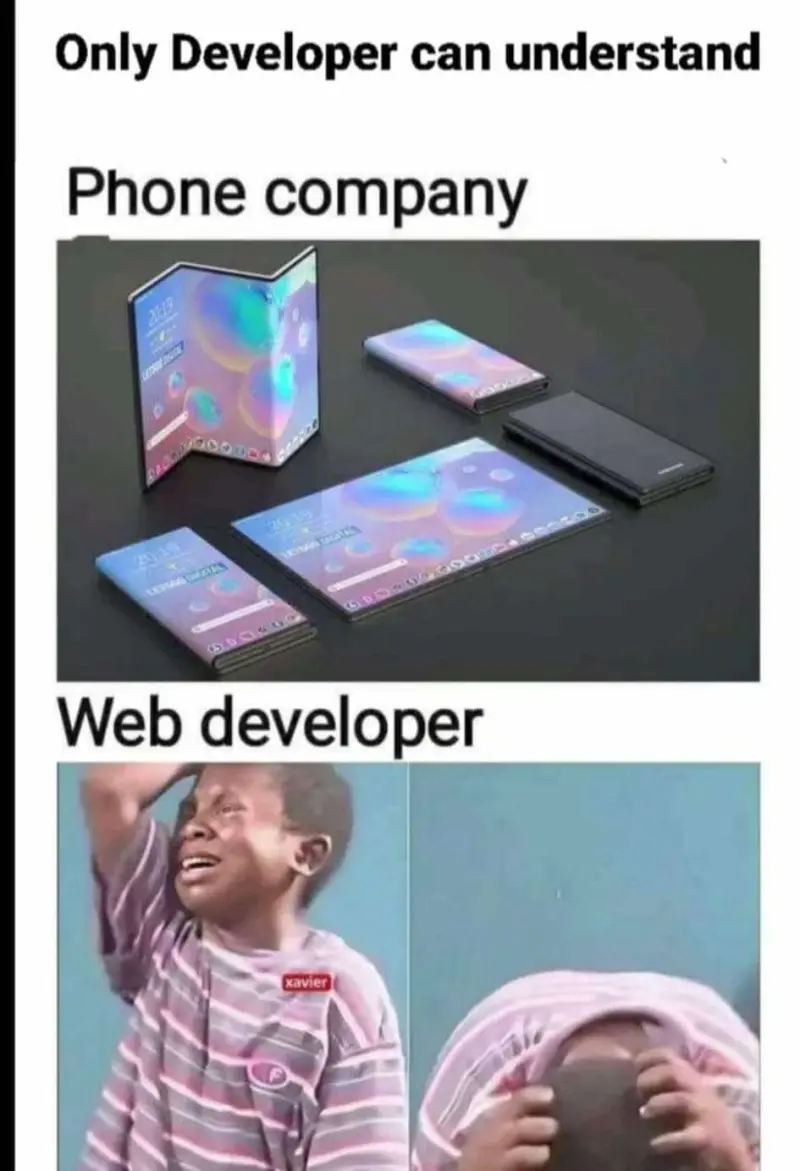 Only developers can understand, folding phones