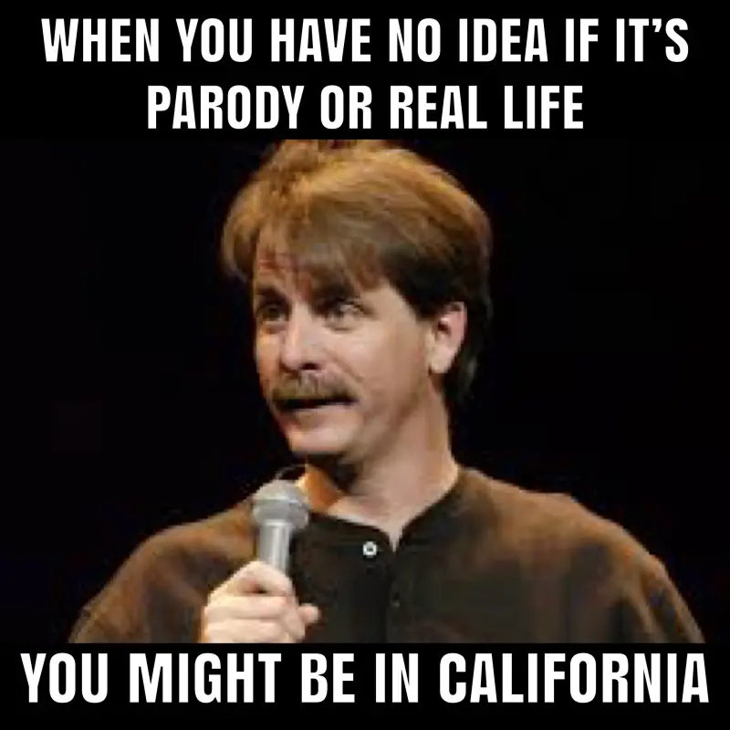 When you have no idea if it's parody or real life, you might be in California 