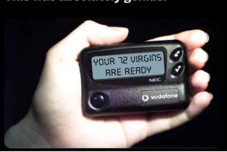 Incoming Pager Message from Mossad: Your 72 Virgins Are Ready