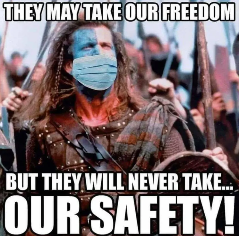 They may take our freedom, but they will never take ... our safety!