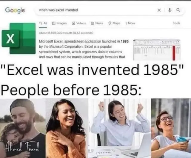 How happy people were before Excel was invented