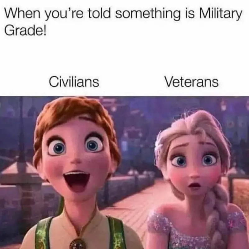 When you're told something is 'Military Grade'! Civilians vs Veterans