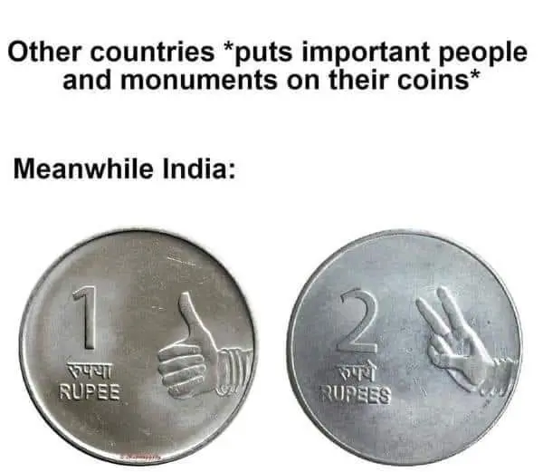 Other countries put important people and monuments on their coins, meanwhile India: 