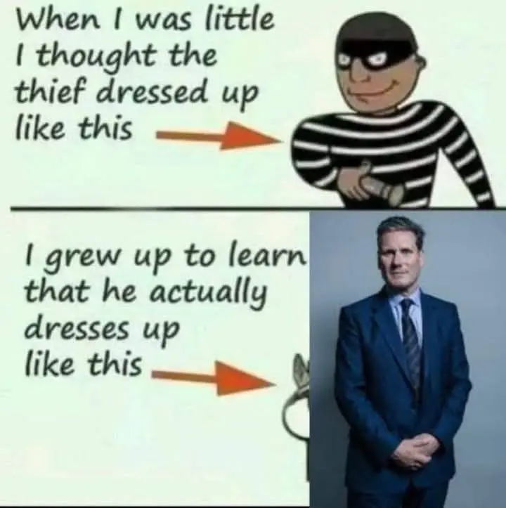 When I was little I thought the thief dressed up like this. I grew up to learn that he actually dresses up like this