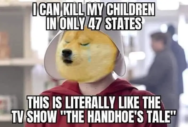 I can kill my children in only 47 states, this is literally like the TV Show "The Handhoe's Tale"